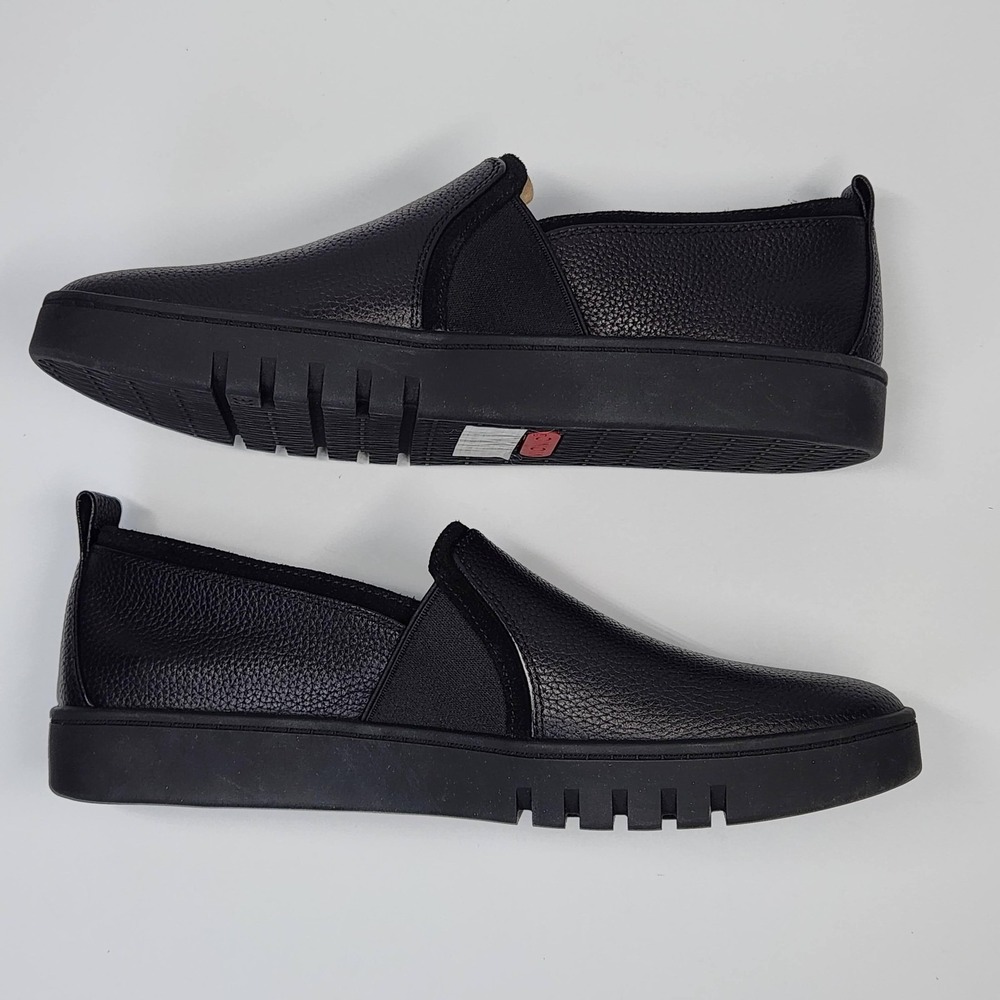 Vionic Cambria Shoes Womens Size 8.5 Black Leather Comfort Slip On Casual - Picture 12 of 14